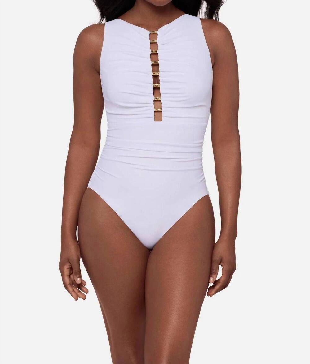 NEW MIRACLESUIT swizzle one piece swimsuit in white